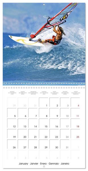 Produktbild: Fun sports edition: Windsurfing - water, waves and air (Wall Calendar 2026 12 &times; 12 Inch) CALVENDO 12 Month Wall Calendar