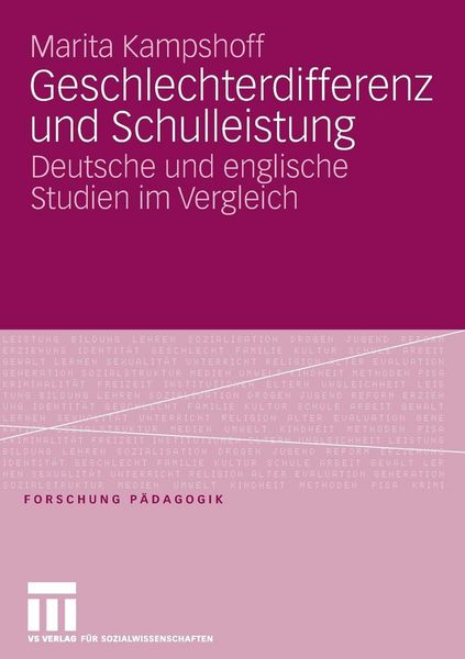 Produktbild: Geschlechterdifferenz und Schulleistung