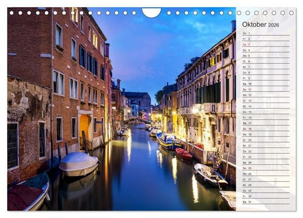 Produktbild: Venedig - Stille Momente (Wandkalender 2026 DIN A4 quer), CALVENDO Monatskalender