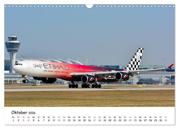 Produktbild: Airliner in M&uuml;nchen / 2026 (Wandkalender 2026 DIN A3 quer), CALVENDO Monatskalender