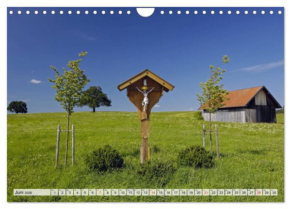 Produktbild: Das Blaue Land - Himmel, Seen und Berge im bayerischen Voralpenland (Wandkalender 2026 DIN A4 quer), CALVENDO Monatskalender