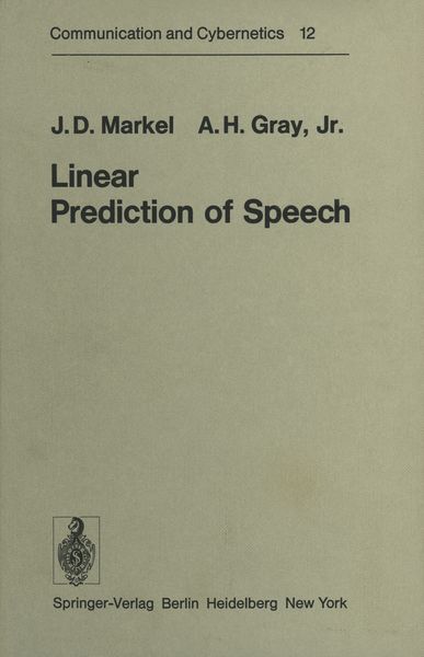 Produktbild: Linear Prediction of Speech