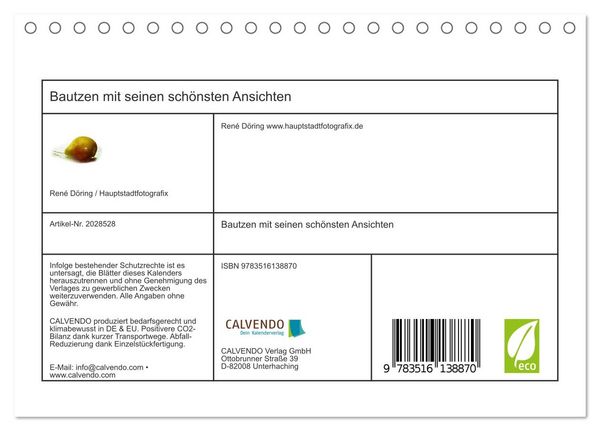 Produktbild: Bautzen mit seinen sch&ouml;nsten Ansichten (Tischkalender 2026 DIN A5 quer), CALVENDO Monatskalender