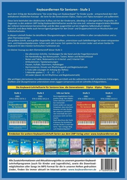 Produktbild: Keyboardlernen für Senioren (Stufe 1)