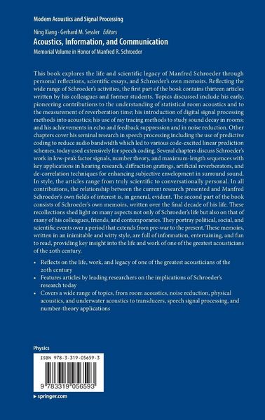 Produktbild: Acoustics, Information, and Communication