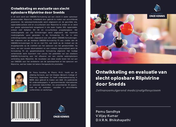 Produktbild: Ontwikkeling en evaluatie van slecht oplosbare Rilpivirine door Snedds