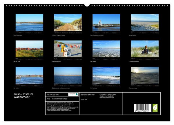 Produktbild: Juist &ndash; Insel im Wattenmeer (hochwertiger Premium Wandkalender 2026 DIN A2 quer), Kunstdruck in Hochglanz