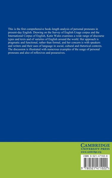 Produktbild: Personal Pronouns in Present-Day English