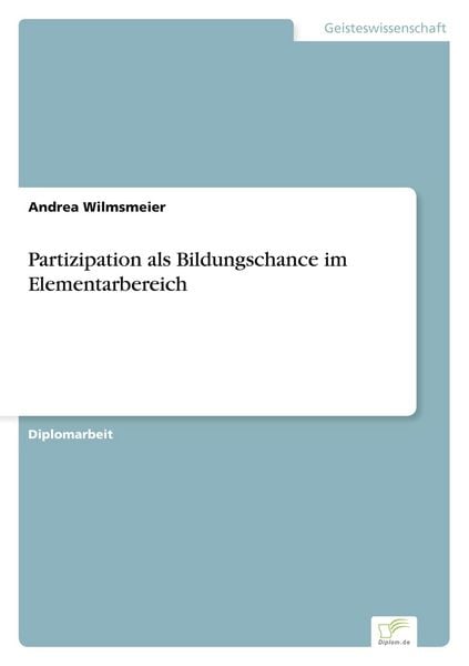Produktbild: Partizipation als Bildungschance im Elementarbereich