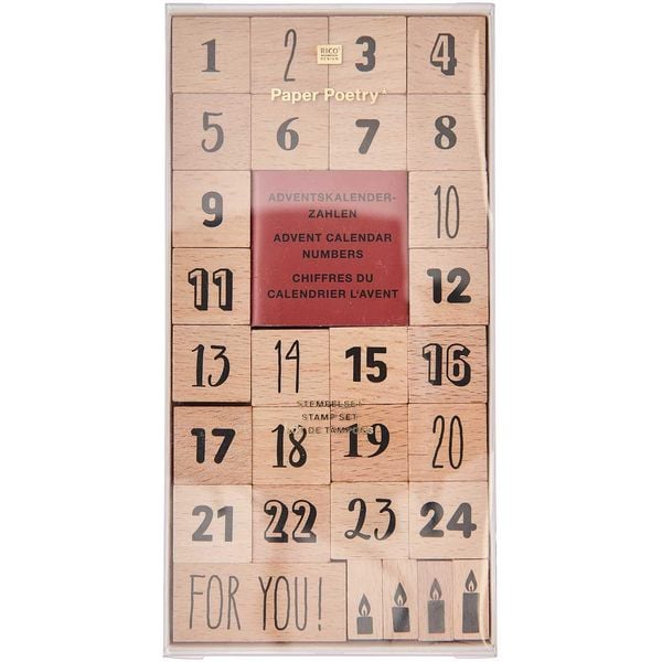 Produktbild: Stempelset Adventskalenderzahlen 29 Stk
