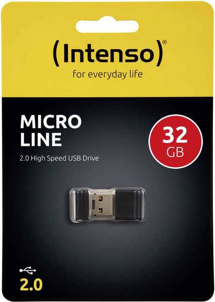 Produktbild: Intenso Micro Line USB-Stick 32 GB Schwarz 3500480 USB-A (USB 2.0)
