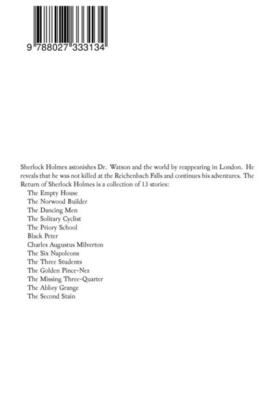 Produktbild: The Return of Sherlock Holmes