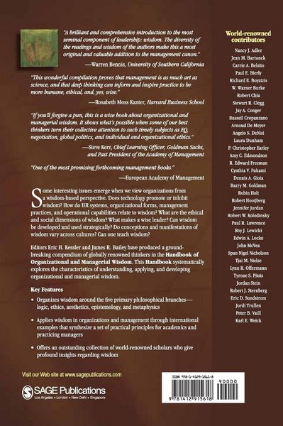 Produktbild: Handbook of Organizational and Managerial Wisdom