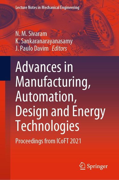 Produktbild: Advances in Manufacturing, Automation, Design and Energy Technologies