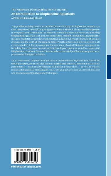 Produktbild: An Introduction to Diophantine Equations
