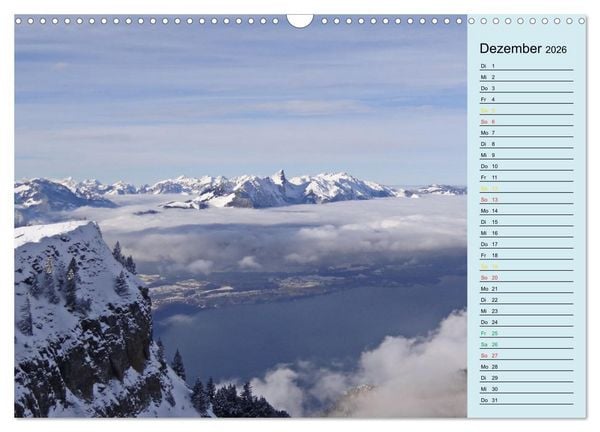 Produktbild: Gr&uuml;ezi . Landschaften in der Schweiz Planer (Wandkalender 2026 DIN A3 quer), CALVENDO Monatskalender