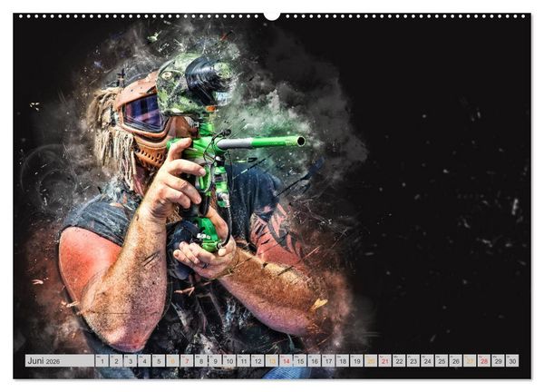 Produktbild: Paintball - extrem cool (Wandkalender 2026 DIN A2 quer), CALVENDO Monatskalender