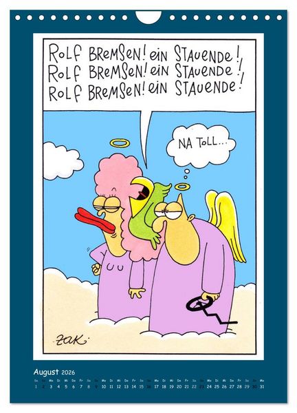 Produktbild: Na Toll! Comics von Martin Zak (Wandkalender 2026 DIN A4 hoch), CALVENDO Monatskalender