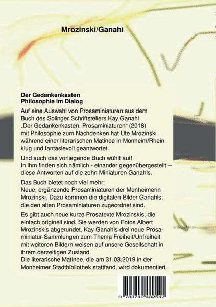 Produktbild: Der Gedankenkasten. Philosophie im Dialog