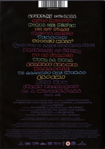 Produktbild: Coldplay - Live 2012 (+ CD)