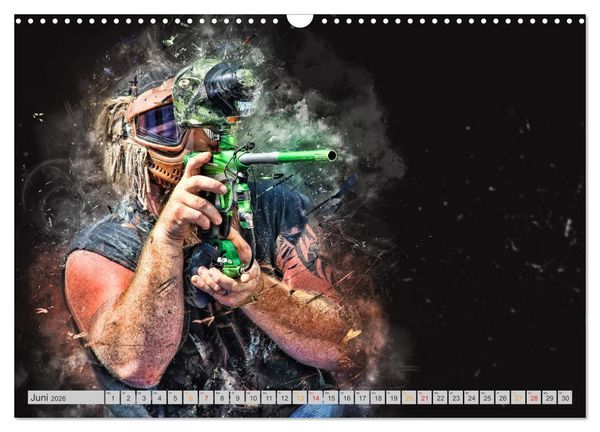 Produktbild: Paintball - extrem cool (Wandkalender 2026 DIN A3 quer), CALVENDO Monatskalender