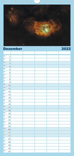 Produktbild: Familienplaner Atemberaubender Weltraum (Wandkalender 2022 , 21 cm x 45 cm, hoch)