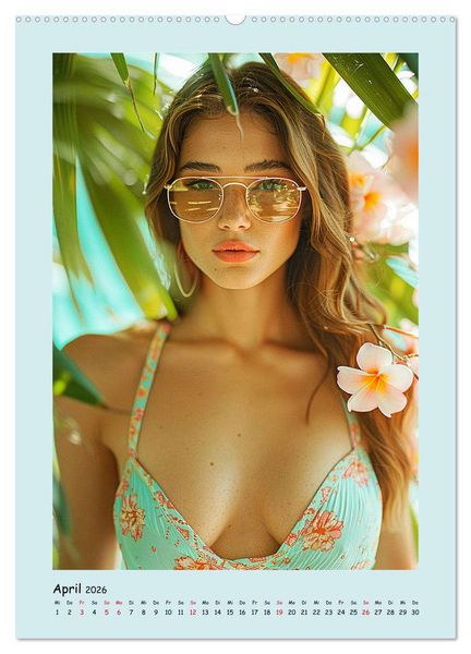 Produktbild: Sommer-Traum. Sch&ouml;ne M&auml;dchen am Meer (hochwertiger Premium Wandkalender 2026 DIN A2 hoch), Kunstdruck in Hochglanz