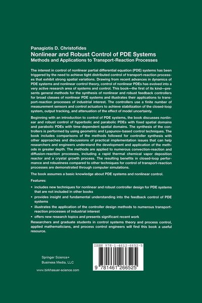 Produktbild: Nonlinear and Robust Control of PDE Systems