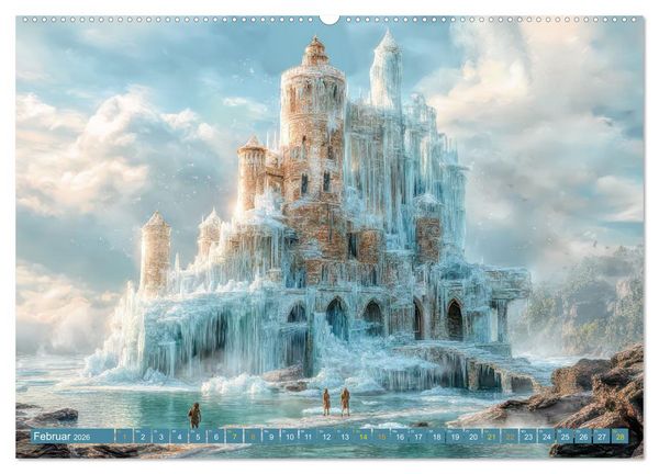 Produktbild: M&auml;rchenschl&ouml;sser - Imposante Fantasiepal&auml;ste (hochwertiger Premium Wandkalender 2026 DIN A2 quer), Kunstdruck in Hochglanz