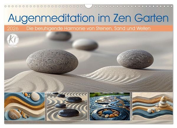 Produktbild: Augenmeditation im Zen Garten (Wandkalender 2026 DIN A3 quer), CALVENDO Monatskalender