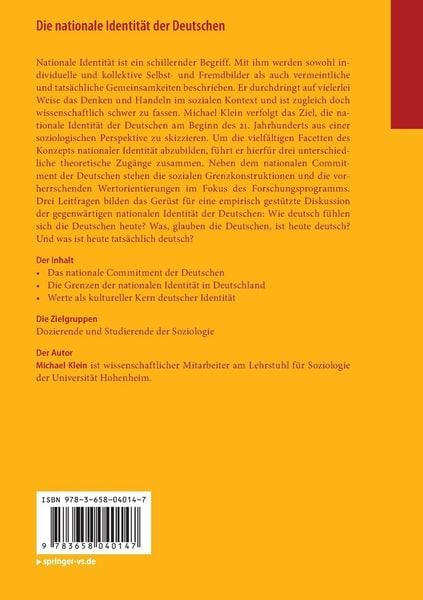 Produktbild: Die nationale Identit&auml;t der Deutschen