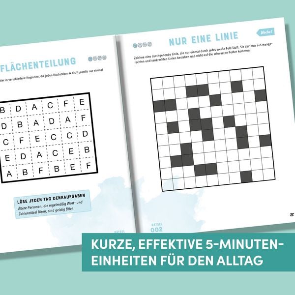 Produktbild: Gehirnjogging - Das 5 Minuten-Denksport-Buch