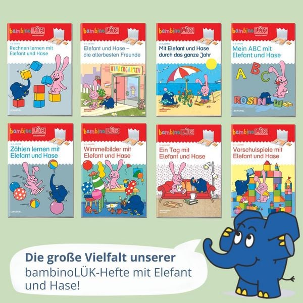 Produktbild: bambinoL&Uuml;K - Set - Elefant und Hase-allerbeste Freunde