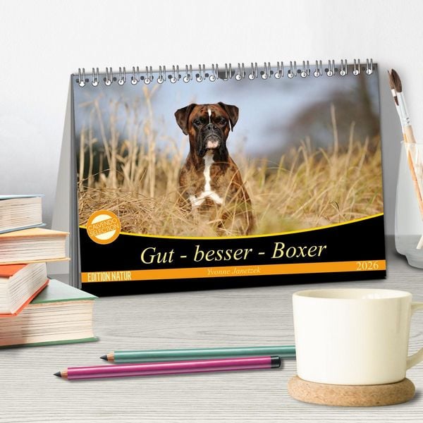 Produktbild: Gut - besser - Boxer (Tischkalender 2026 DIN A5 quer), CALVENDO Monatskalender