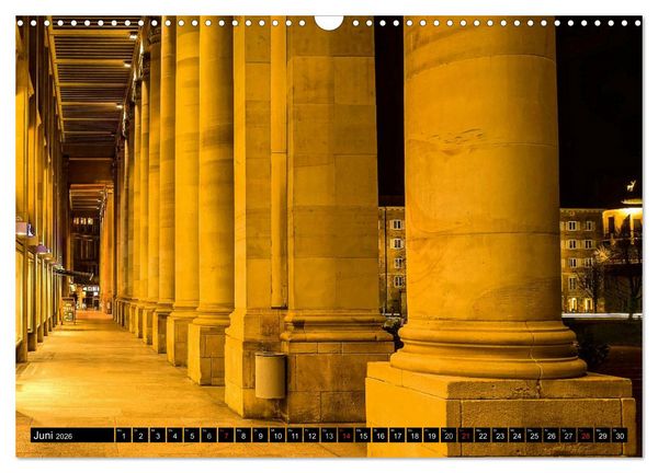 Produktbild: Stuttgart - Blue City Lights (Wandkalender 2026 DIN A3 quer), CALVENDO Monatskalender