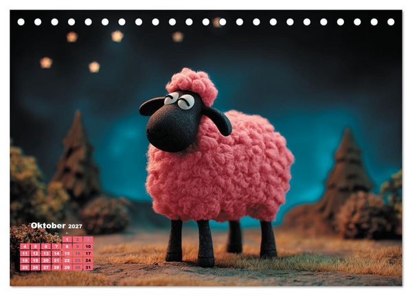 Produktbild: Vom Gl&uuml;ck ein Schaf zu sein (Tischkalender 2027 DIN A5 quer), CALVENDO Monatskalender