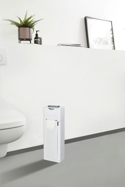Produktbild: Stand WC-Garnitur Mod. Imon 6 in 1 Wei&szlig; matt, mit Ablage