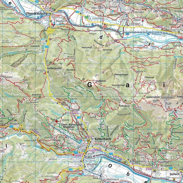 Produktbild: Freytag & berndt Wanderkarte WK 223 Karnische Alpen, Gailtal - Gitschtal - Nassfeld - Lesachtal - Weissensee 1:50.000