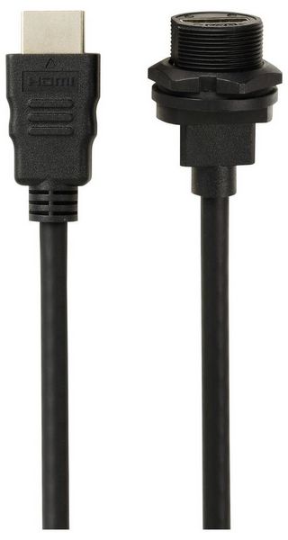 Produktbild: Buchse, Stecker TC-13543676 TC-E13T-FH4-PWF/MH4-NWA-0.5PV-S Wasserdichtes Kunststoffkabel TRU COMPONENTS Inhalt: 1 St.