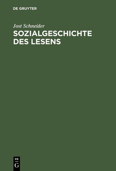 Produktbild: Sozialgeschichte des Lesens