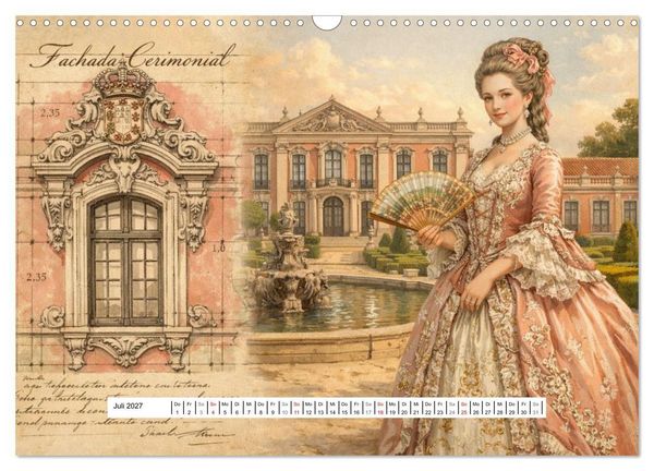 Produktbild: Rokoko Weltreise (Wandkalender 2027 DIN A3 quer), CALVENDO Monatskalender