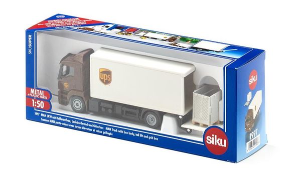Produktbild: SIKU - MAN LKW mit Kofferaufbau und Ladebordwand