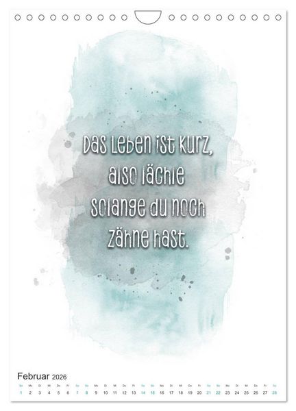 Produktbild: Das Alter ist nur eine Zahl (Wandkalender 2026 DIN A4 hoch), CALVENDO Monatskalender