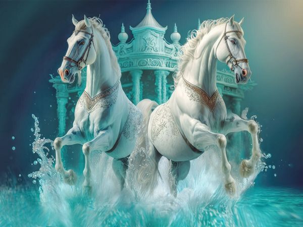 Produktbild: CALVENDO Puzzle Elegante Pferde | 1000 Teile Lege-Gr&ouml;&szlig;e 64x48cm Foto-Puzzle f&uuml;r gl&uuml;ckliche Stunden