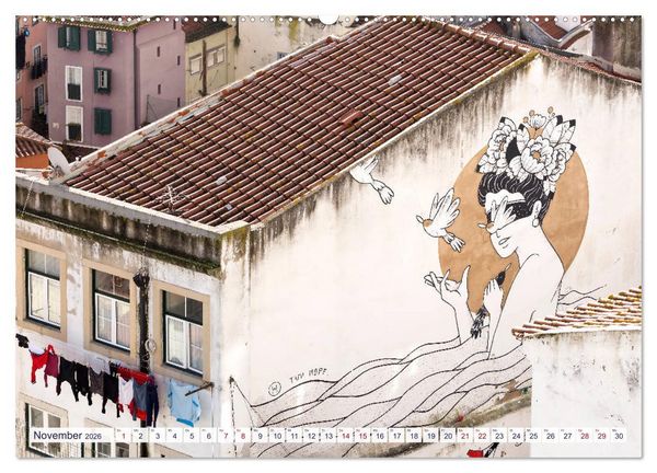 Produktbild: LISSABON GRAFFITI (Wandkalender 2026 DIN A2 quer), CALVENDO Monatskalender