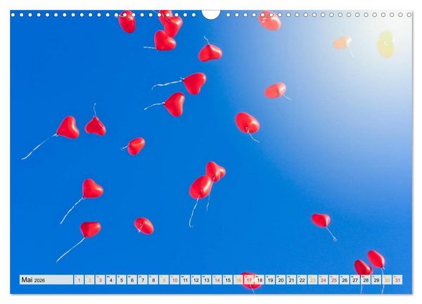 Produktbild: Mein sch&ouml;ner bunter Luftballon (Wandkalender 2026 DIN A3 quer), CALVENDO Monatskalender