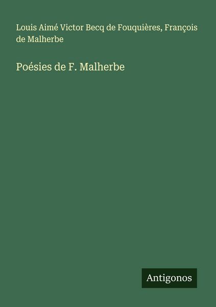 Produktbild: Po&eacute;sies de F. Malherbe