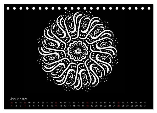 Produktbild: Entspannung und Ruhe durch Mandalas (Tischkalender 2026 DIN A5 quer), CALVENDO Monatskalender