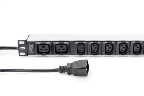 Produktbild: Digitus DN-95427 19 Zoll Netzwerkschrank-Steckdosenleiste 1 HE Kaltger&auml;te-Steckdose C13 10A Geeignet f&uuml;r Schranktiefe: ab 300mm