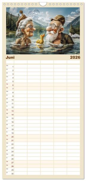 Produktbild: Familienplaner 2026 - Alt, aber nicht leise mit 5 Spalten (Wandkalender, 21 x 45 cm) CALVENDO